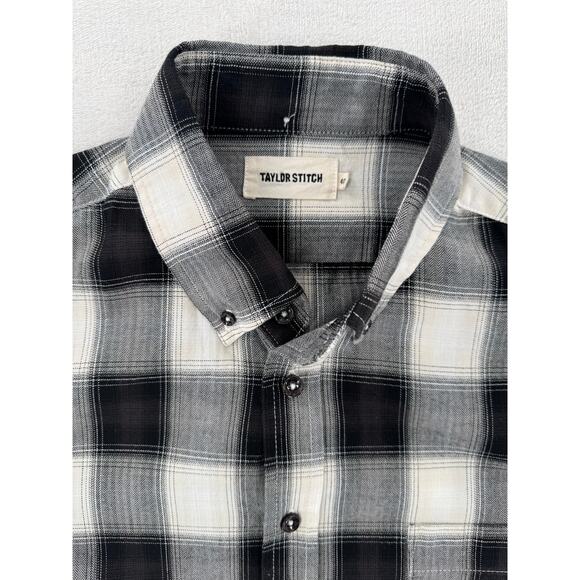Taylor Stitch The Jack Everyday Oxford Coal Herringbone Check Shirt 40 M - Picture 4 of 7